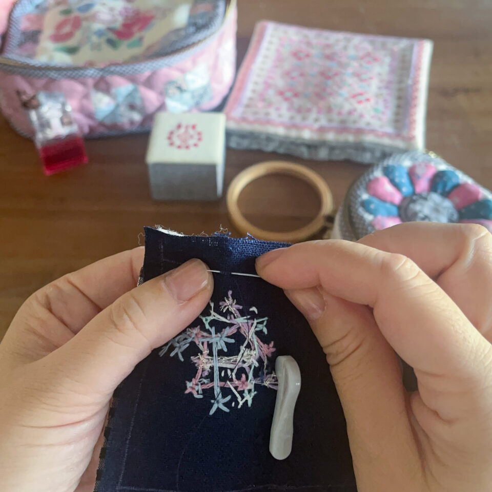 刺繍、裏の処理